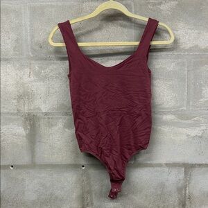 FP Movement by Free People Burgundy Sleeveless Bodysuit